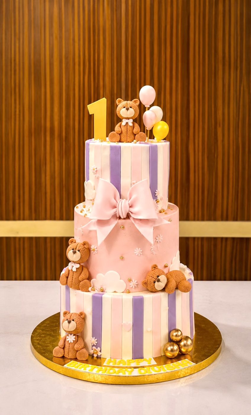 Black and gold 30th birthday cake